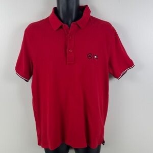 ✨3/$25✨ Mercedes AMG Tommy Hilfiger Red Polo Shirt for Men - XL